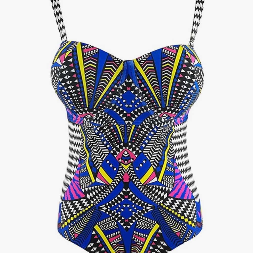Vibrant Geometric One-Piece Swimsuit